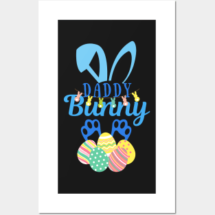 Daddy Bunny Happy Easter Bunny Posters and Art
